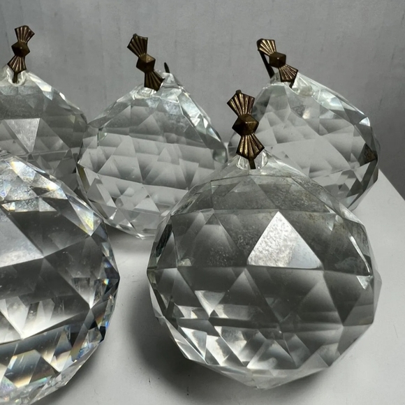 Vintage Crystal Glass Round Prisms for  Chandelier 1.5” Diameter Lot of 5 - Picture 2 of 4
